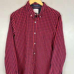 Cactus Man Slim fit checked red blue shirt XL